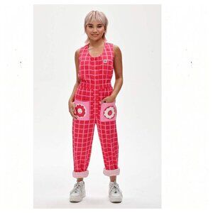 Lucy & Yak L.E. Elizabeth Whibley Juni Pink Grid Jumpsuit